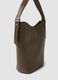 Borsa marrone a spalla effetto martellato_1