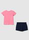 Girl's outfit in pink pure cotton regular fit_1
