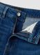 Jeans blu in cotone elasticizzato wide leg_1