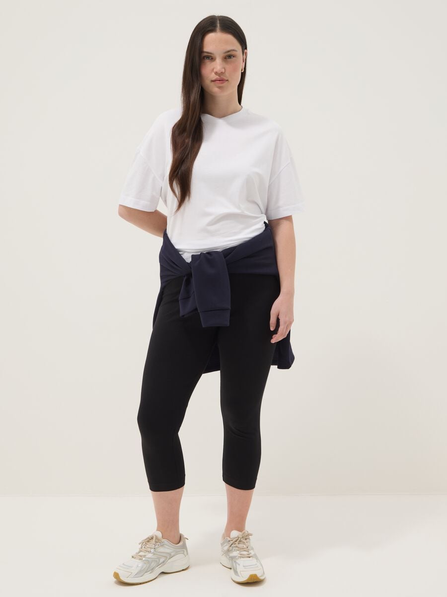 Schwarze Leggings aus Stretch-Baumwolle_0