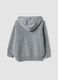 Grey stretch hoodie sweatshirt with print for boys_1