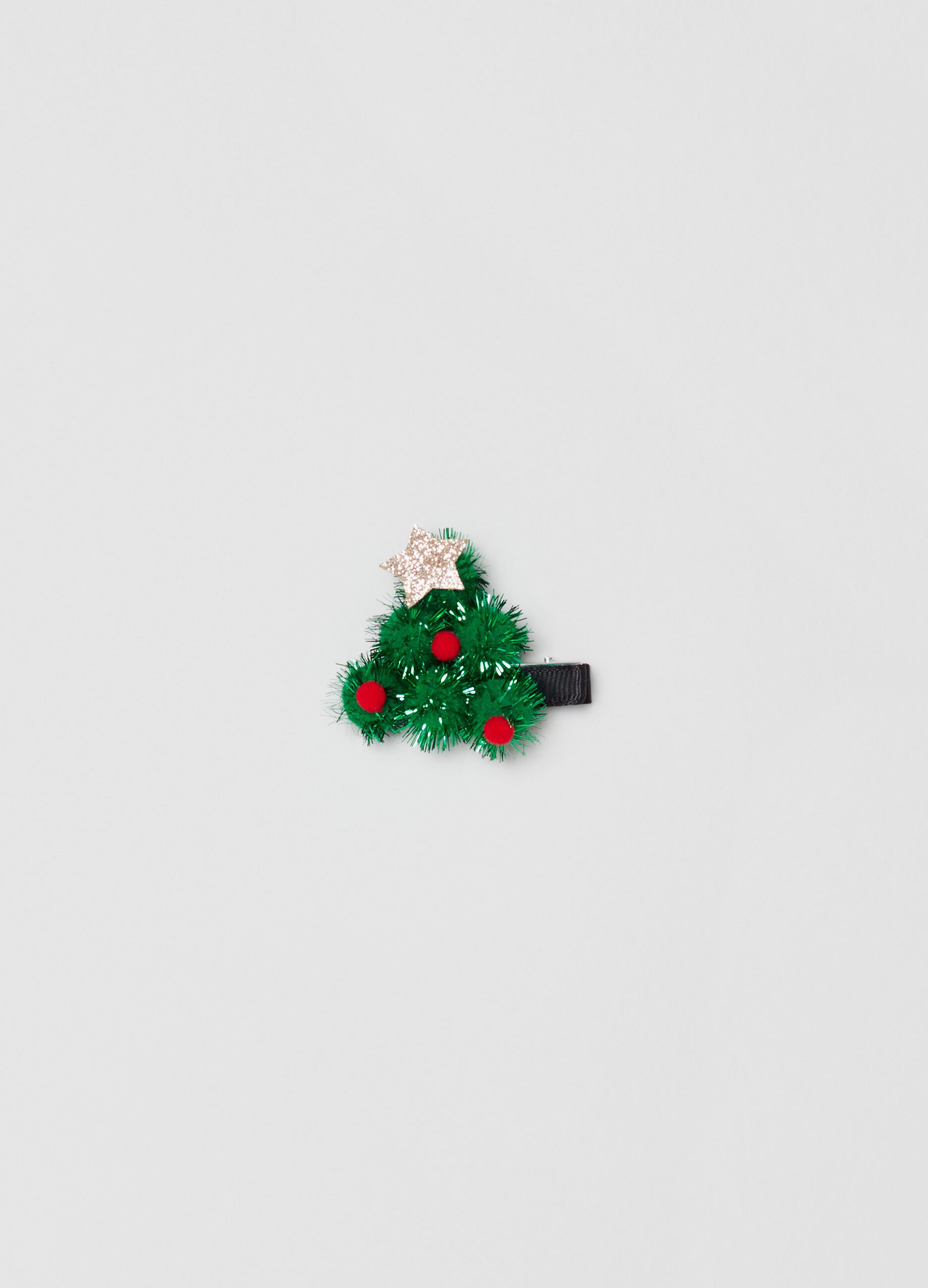 Christmas tree hair clip