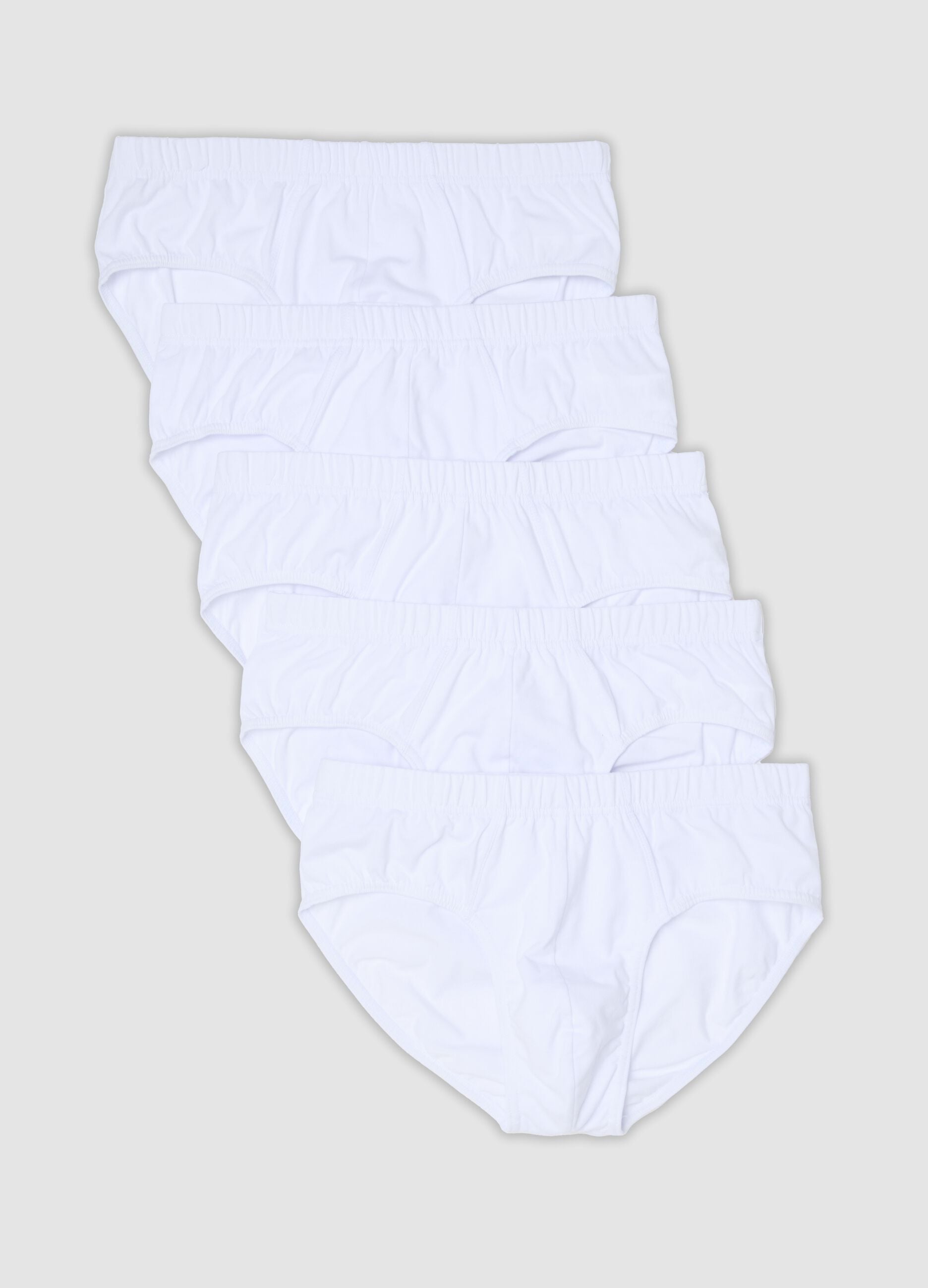 5er-Pack wei&szlig;e Slips aus Bio-Baumwolle