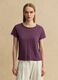 Violettes Kurzarm-T-Shirt aus reinem Leinen, Regular Fit_2