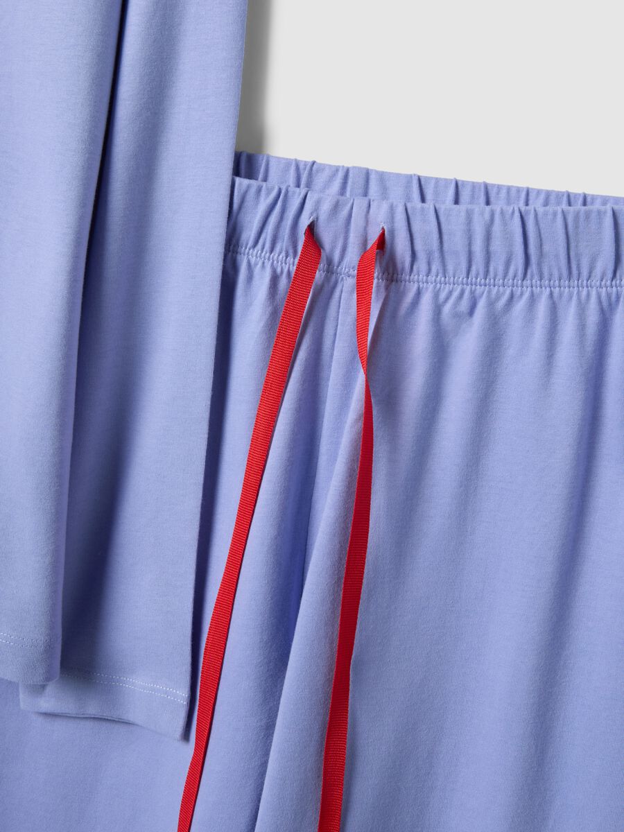 Purple pure cotton regular fit pyjamas with heart_5