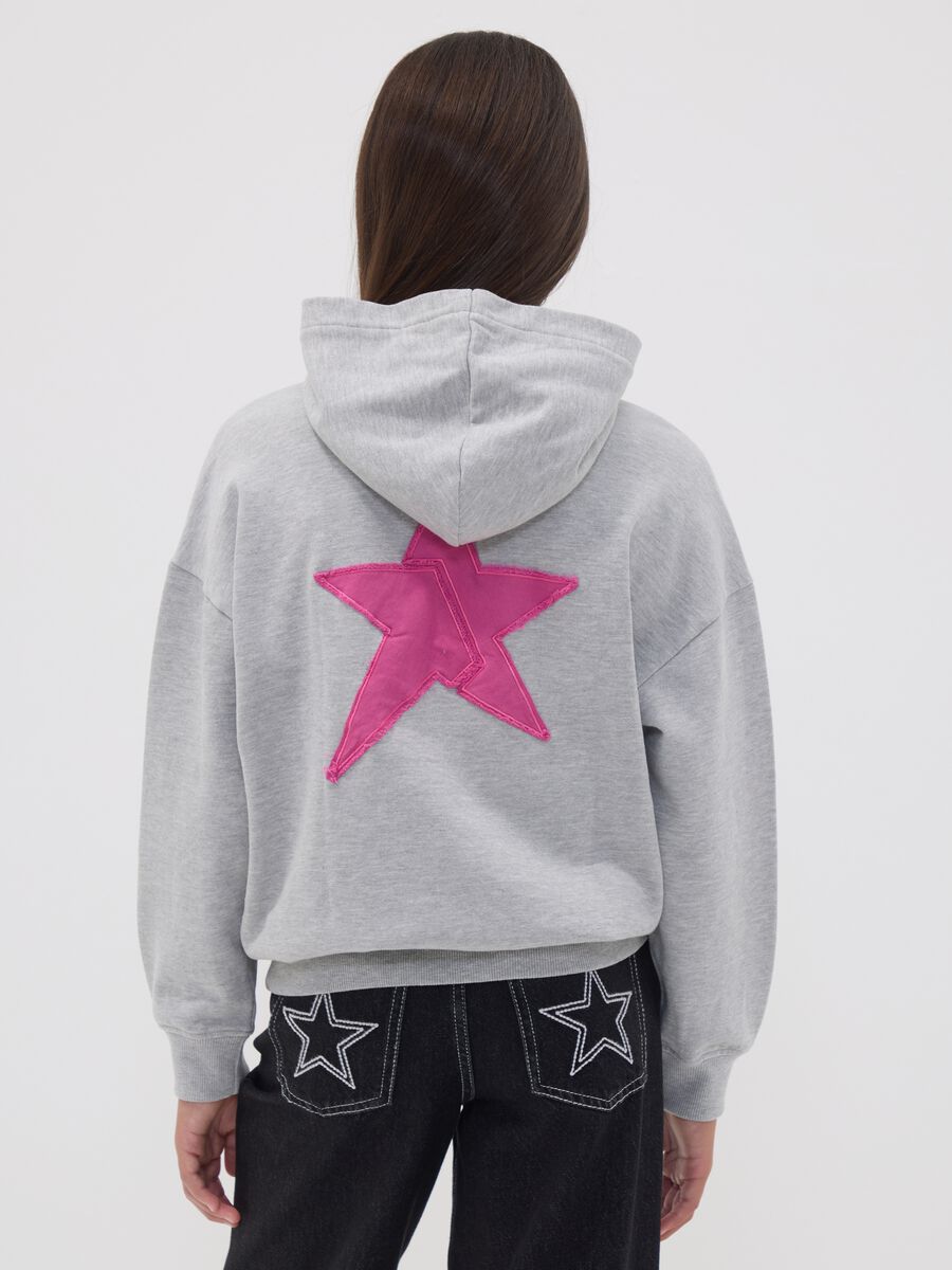 Grauer Oversize-Hoodie aus Baumwollmix mit &bdquo;Sorry&ldquo;-Stickerei f&uuml;r M&auml;dchen_2