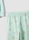 Gr&uuml;ner Pyjama aus reiner Bio-Baumwolle mit Rundhalsausschnitt und Print f&uuml;r M&auml;dchen_3
