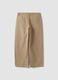 Beige pure cotton barrel-fit chino trousers_6