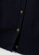 Blue deep V-neck oversized button-up gilet_5