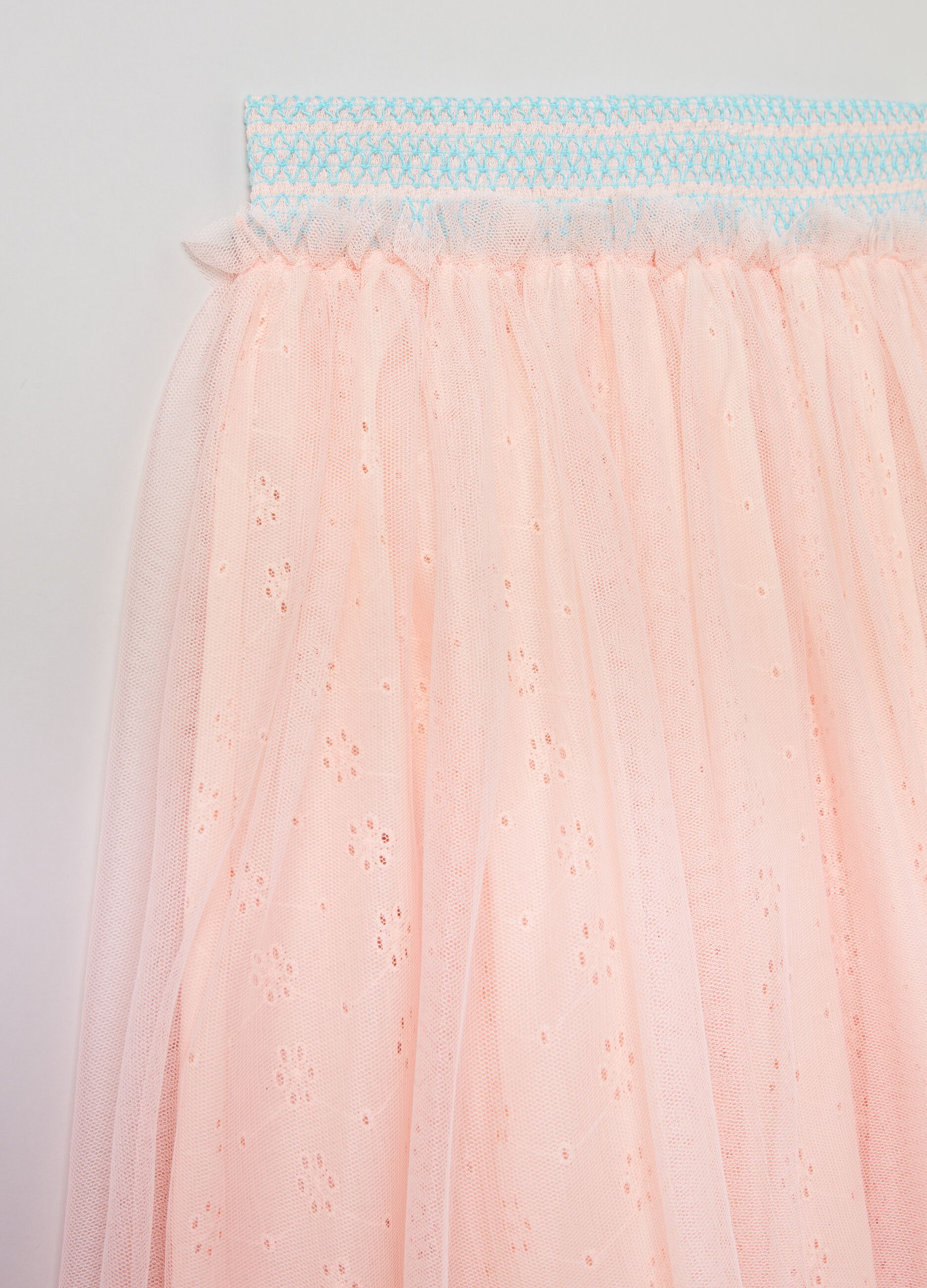 Broderie anglaise skirt with tulle_2