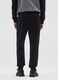 Black Cotton Blend Jogger Pants_2