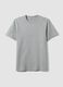 Short-sleeve grey pure cotton regular fit t-shirt_4