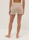 Beige pure cotton crochet shorts_2