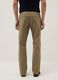 Slim fit green stretch cotton trousers_2