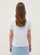 White 100% cotton T-shirt with front print_3