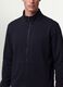 Sweatshirt azul em mistura de algod&atilde;o com gola redonda e fecho de correr, regular fit_3