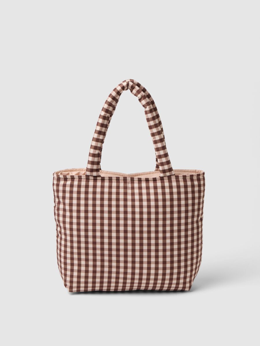 Multicolour Checkered Pure Cotton Shoulder Bag with Soft Handles_0