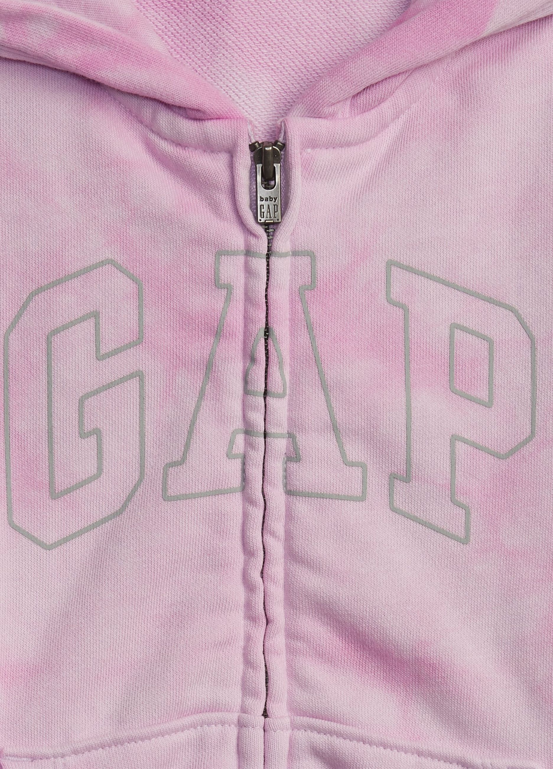 Full-zip Tie Dye hoodie with logo