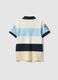 Polo in cotone elasticizzato a righe multicolor da bambino regular fit_1