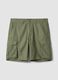 Green cotton cargo Bermuda shorts, regular fit_4