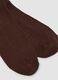 Brown stretch organic cotton-blend socks with Christmas detail_1