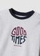 Grey and red crew-neck pyjamas in organic cotton and viscose blend_3