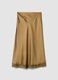 Yellow viscose-blend skirt with lace_6