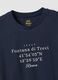 Blaues T-Shirt aus reiner Baumwolle mit Frontprint, Regular Fit_5