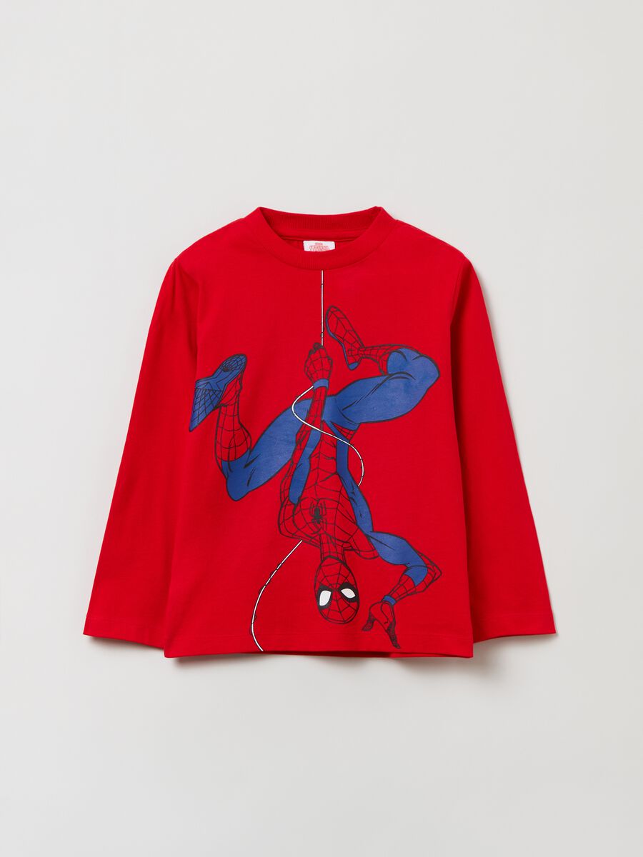 Long-sleeved T-shirt with Spider-Man print_0