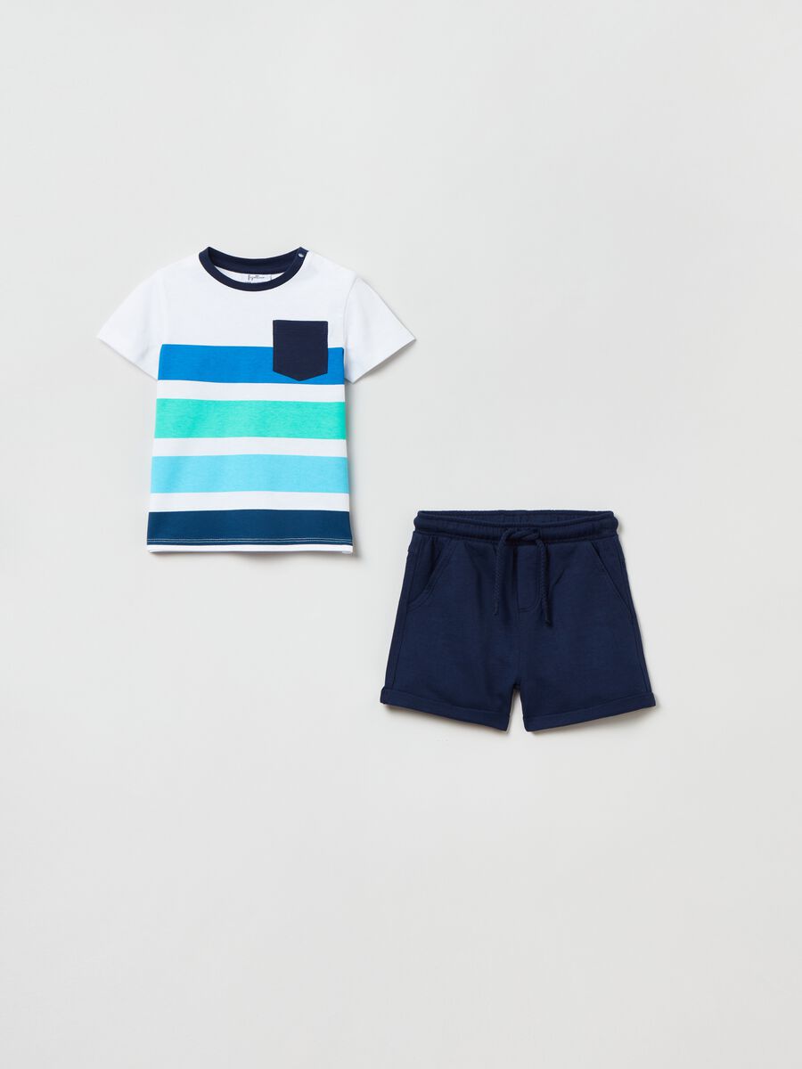 Jogging set with striped print_0