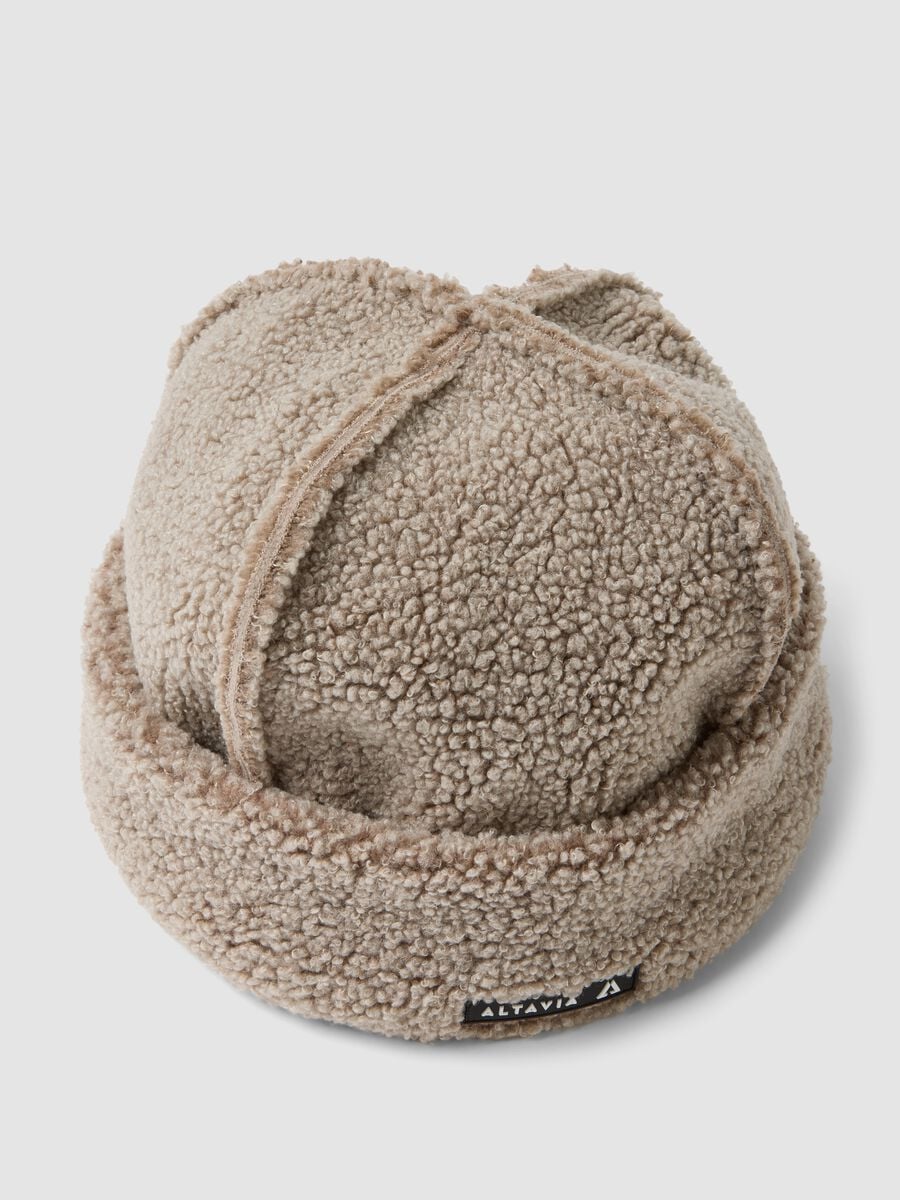 Beige teddy-effect beanie ALTAVIA WITH DEBORAH COMPAGNONI_1