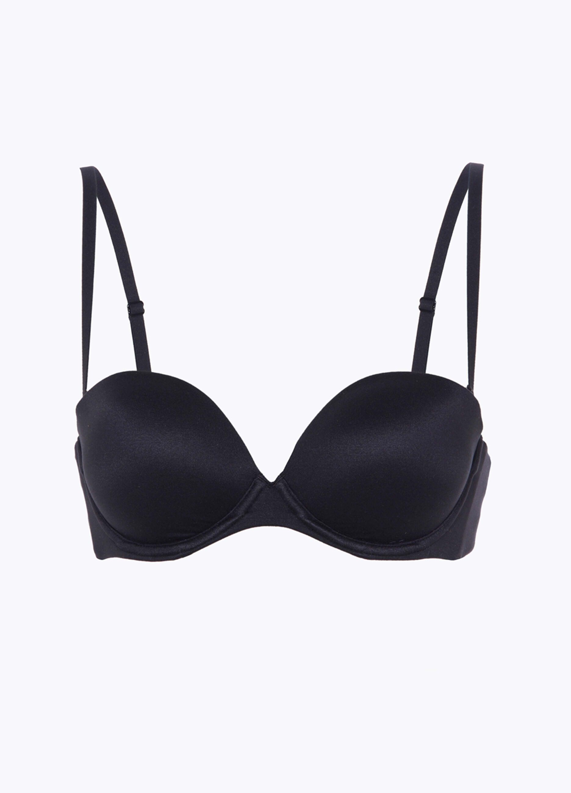 LOVABLE Woman's Black Body Bliss push-up bra with removable shoulder straps