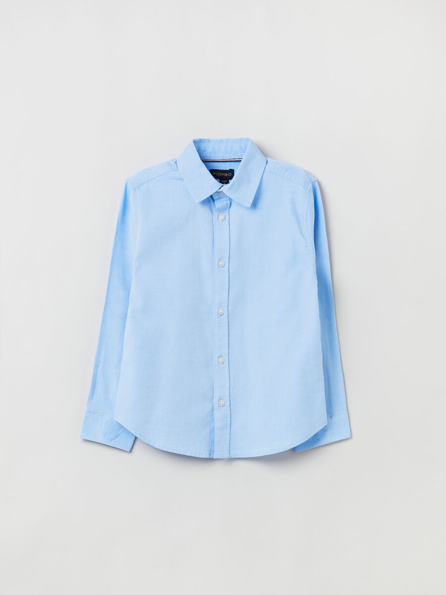 Stretch cotton Oxford shirt_0