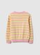Cardigan infantil em algod&atilde;o puro com riscas multicoloridas, regular fit_1