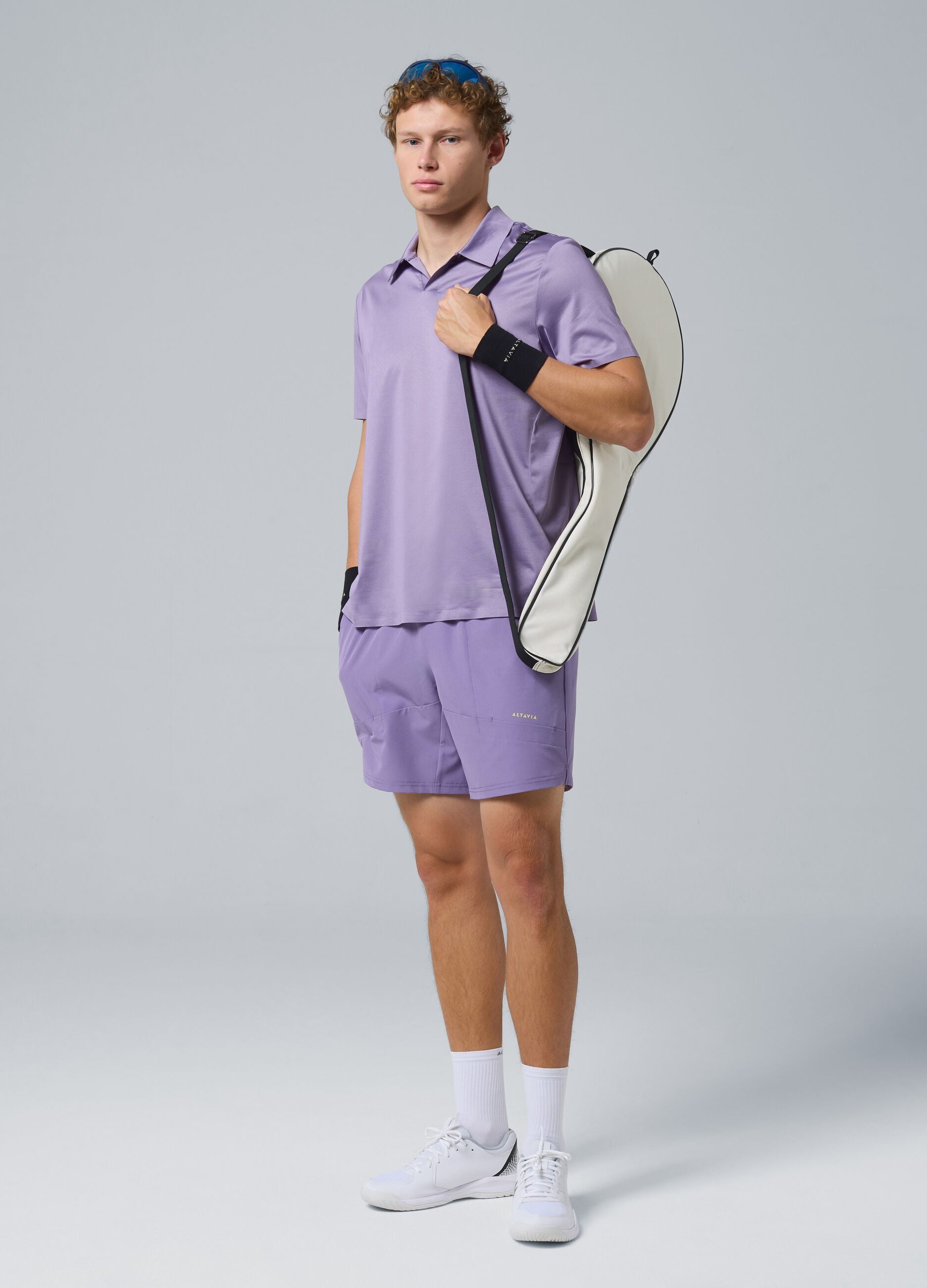 Purple ALTAVIA COURT sports shorts in stretch fabric