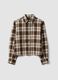 Camicia marrone a quadri in flanella di puro cotone regular fit_4