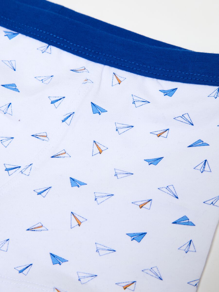 Cotton boxer shorts with aeroplanes print_2