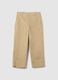 Beige cotton trousers regular fit_4