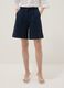 Blue stretch cotton shorts_2