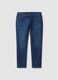 Jeans blu scuro in cotone elasticizzato slim fit_0
