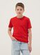 Boys&rsquo; red pure cotton T-shirt, regular fit_1