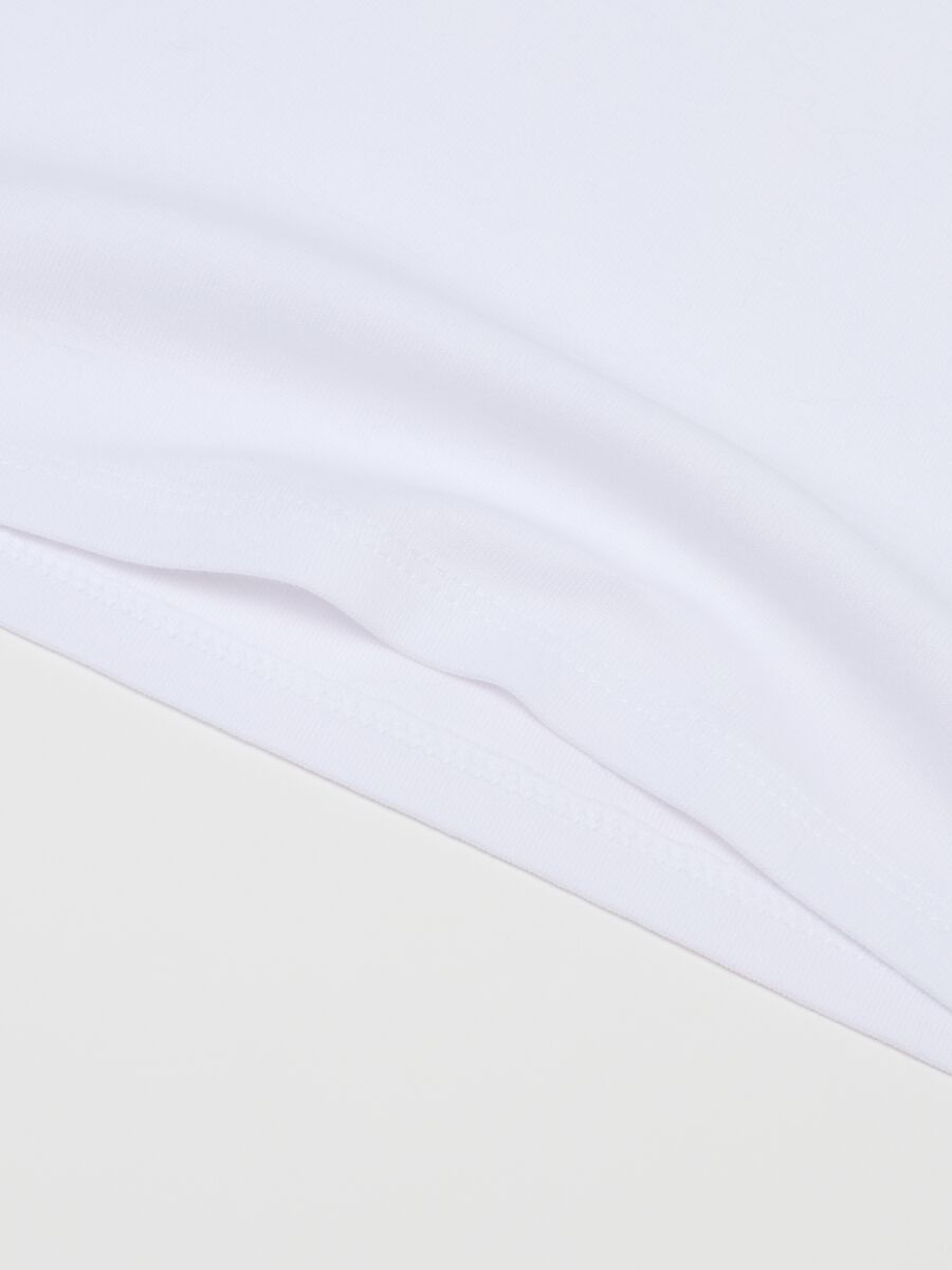 Girls' White Sleeveless T-Shirt Twin Pack in Pure Cotton Regular Fit_2