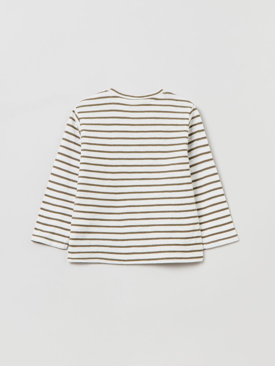 Long-sleeved T-shirt with striped pattern_1