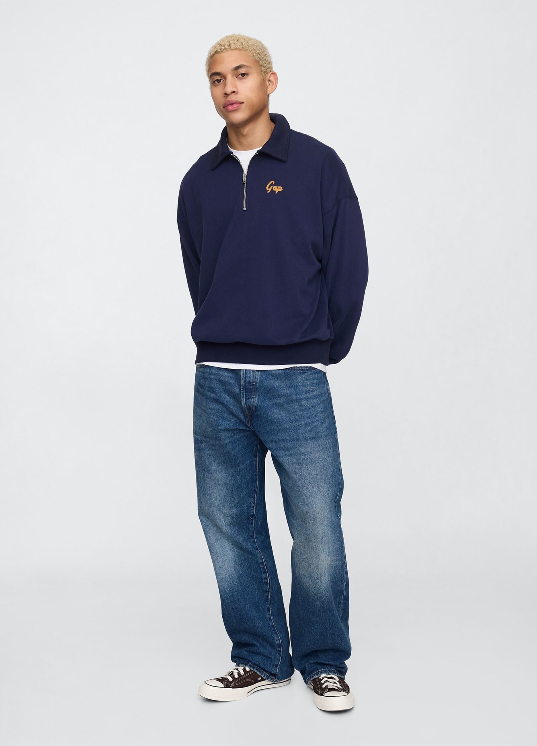 Gap Blue Half-Zip Sweatshirt