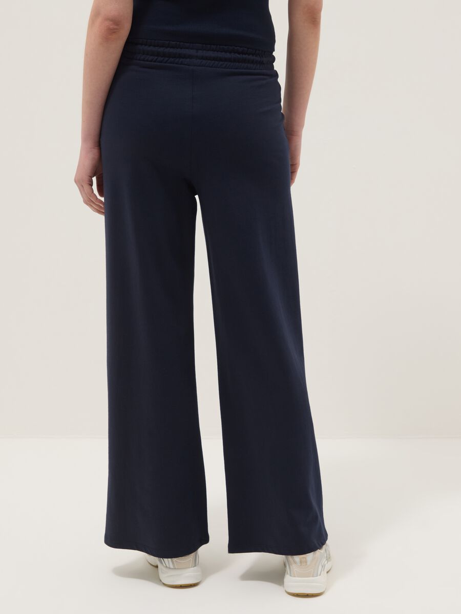 Cal&ccedil;as Jogger Largas em Algod&atilde;o Azul_2