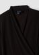 T-shirt marrone in viscosa, seta e lana elasticizzata girocollo regular fit_5