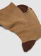 Brown stretch cotton socks with glitter_1