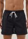 Black regular-fit swim shorts with drawstring_1