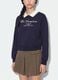 Blue cotton-blend sweatshirt with crew neck and contrast collar_2