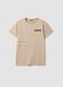 T-shirt beige 100 % coton avec imprim&eacute; devant et dos_3